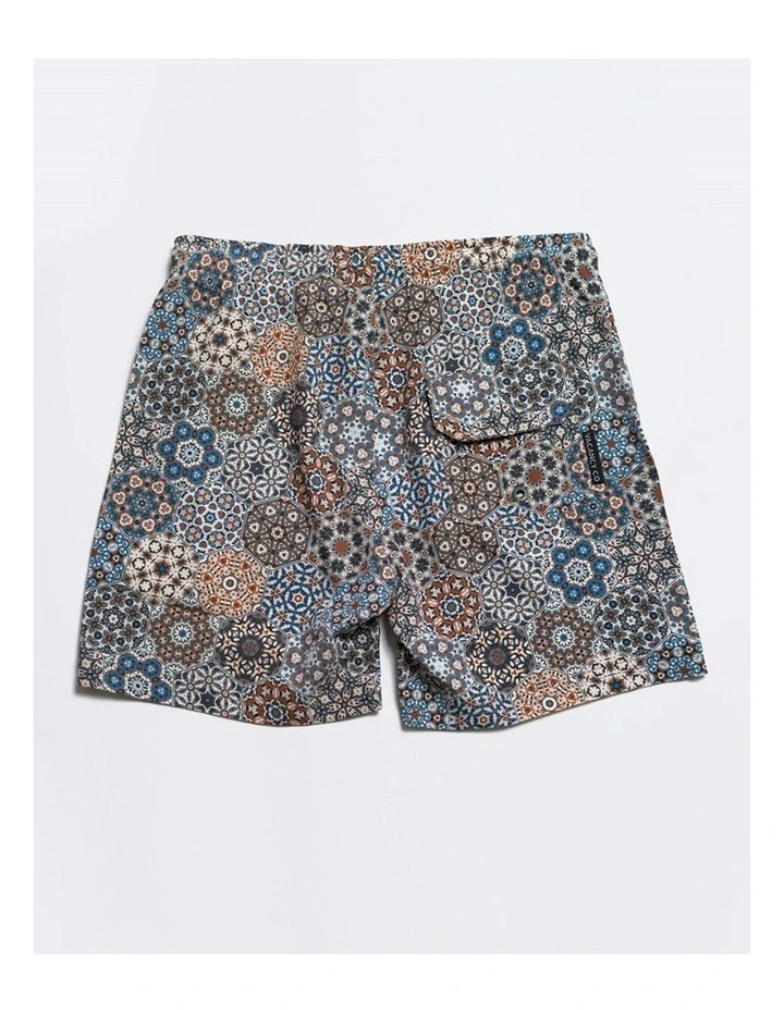 Kaleidoscope Swim Shorts in Navy Multi image 2