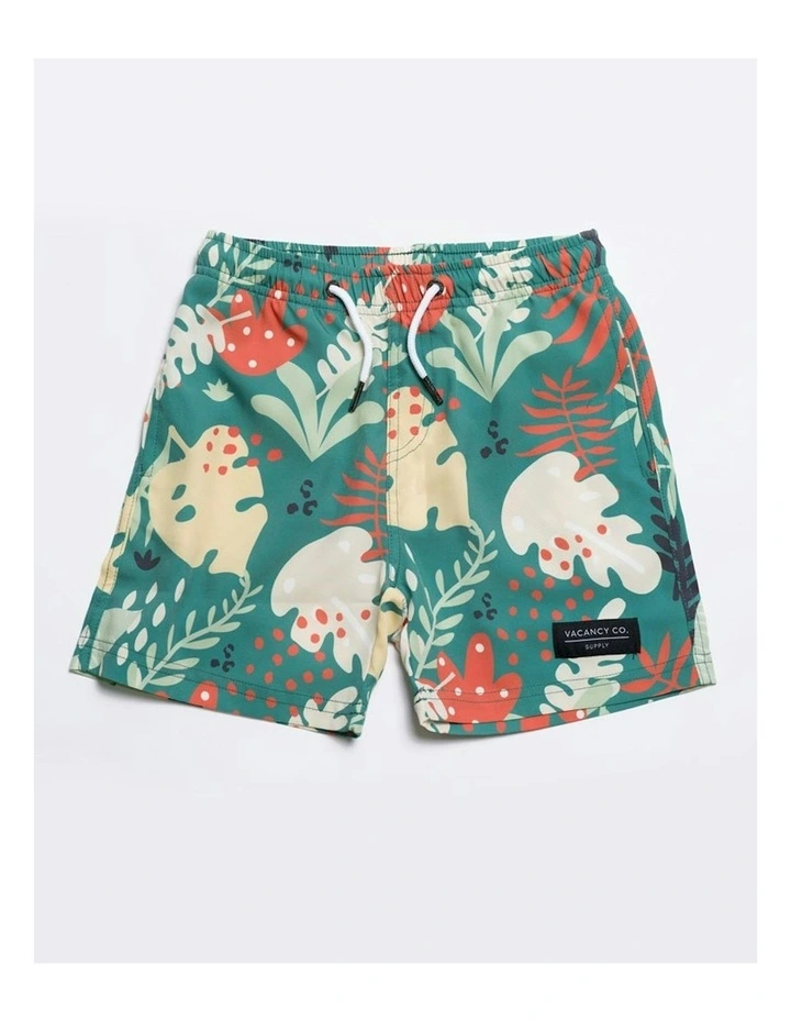 Abstract Leaf Swim Shorts in Sage image 1