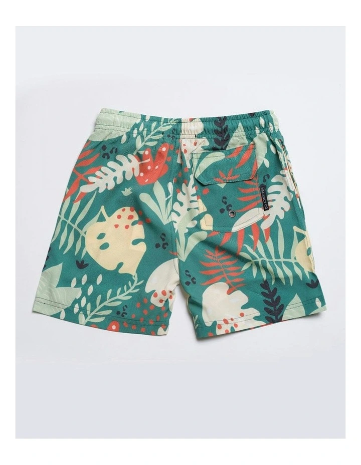 Abstract Leaf Swim Shorts in Sage image 2