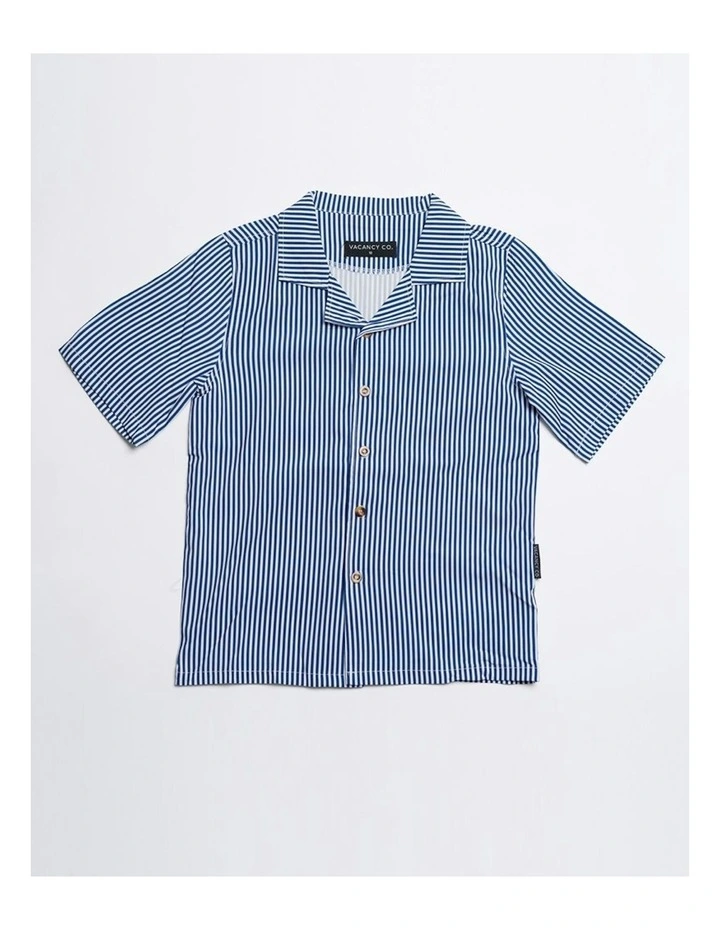 Deck Traditional Stripe Dress Shirt in Blue image 1