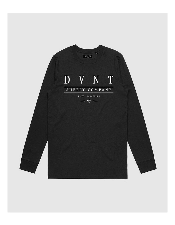 Deluxe Long Sleeve Youth Sweat Top in Black image 1