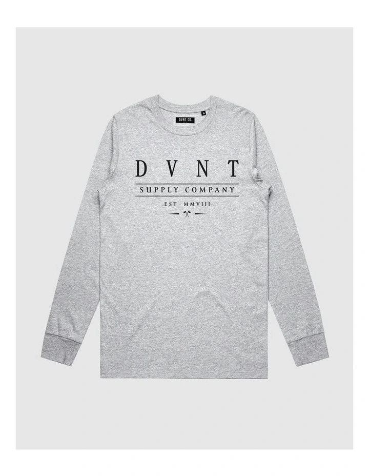 Deluxe Long Sleeve Youth Sweat Top in Grey Marle image 1