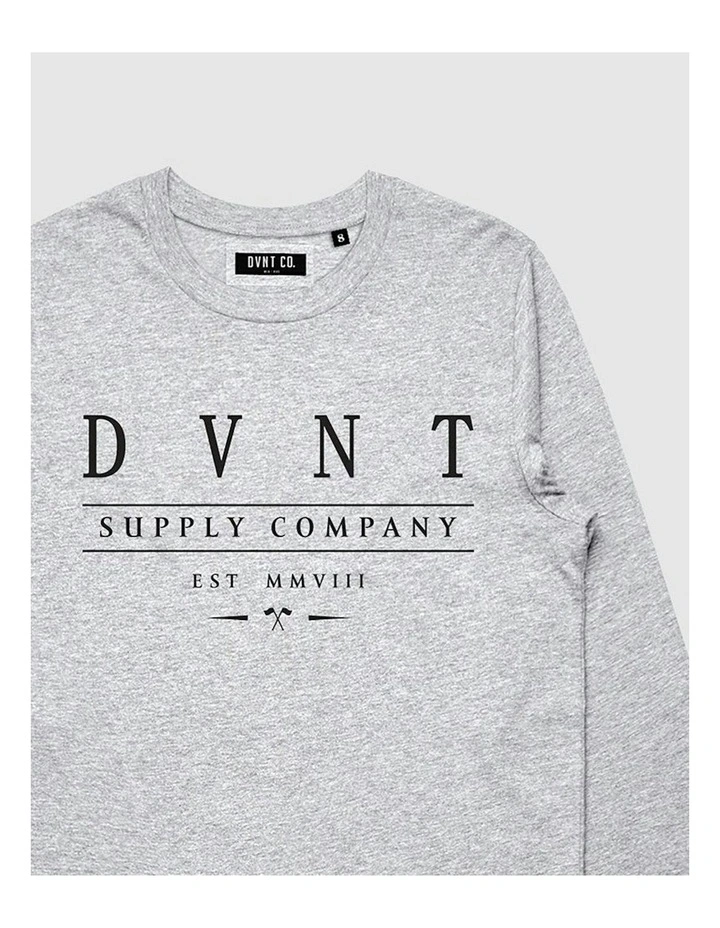 Deluxe Long Sleeve Youth Sweat Top in Grey Marle image 3