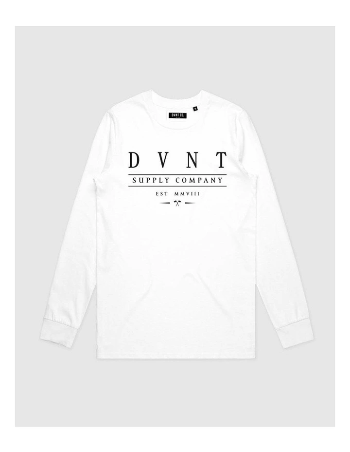 Deluxe Long Sleeve Youth Sweat Top in White image 1