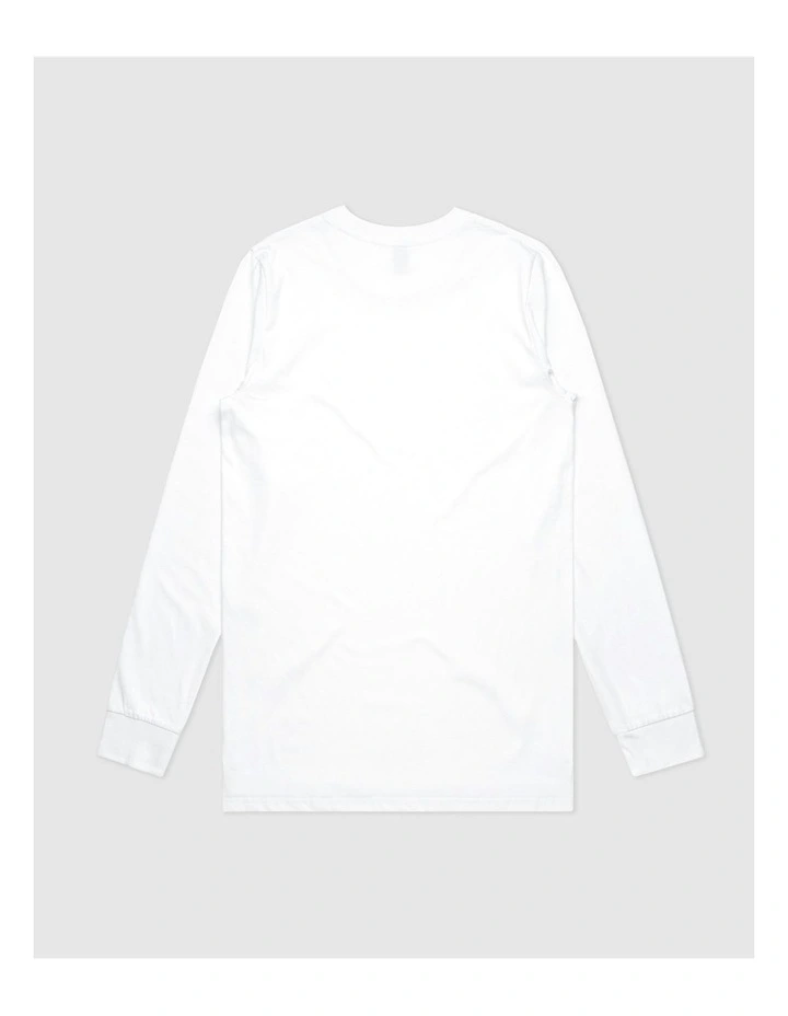 Deluxe Long Sleeve Youth Sweat Top in White image 2