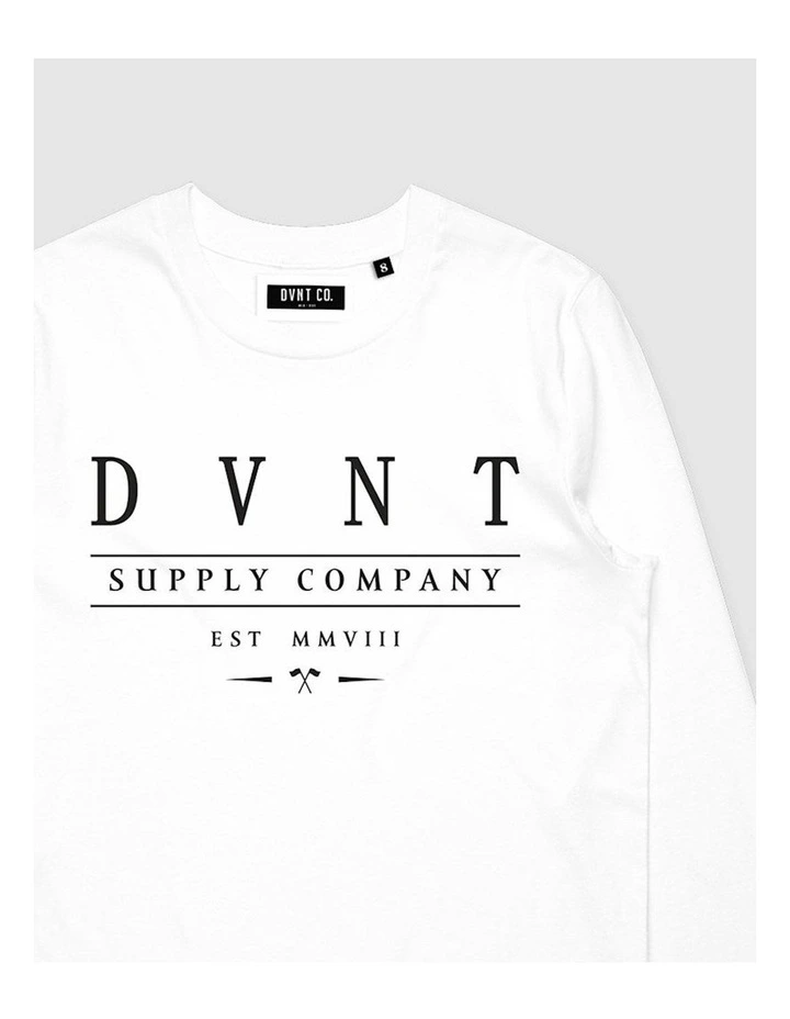 Deluxe Long Sleeve Youth Sweat Top in White image 3