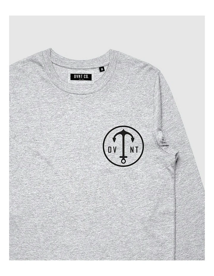 Dive Deep Long Sleeve Youth T-shirt in Grey Marle image 3