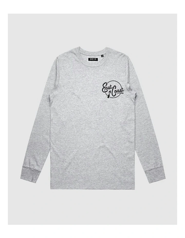 East Coast Long Sleeve Youth T-shirt in Grey Marle image 1