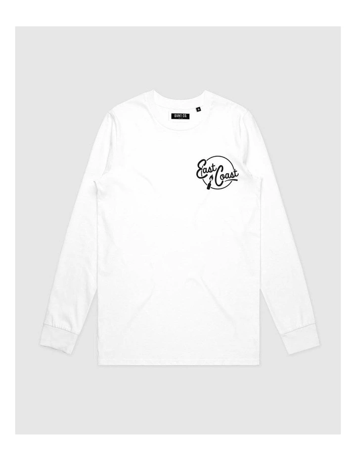 East Coast Long Sleeve Youth T-shirt in White image 1
