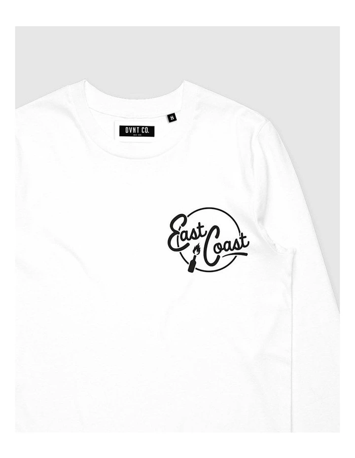 East Coast Long Sleeve Youth T-shirt in White image 3