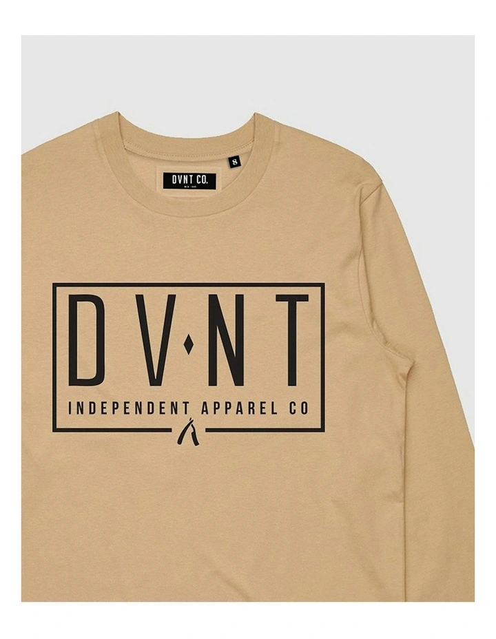 Esquire Long Sleeve Youth T-shirt in Camel image 3