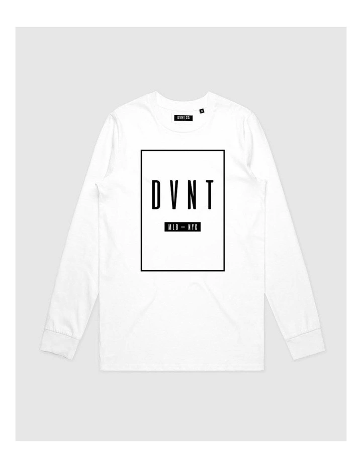 Framed Long Sleeve Youth T-shirt in White image 1