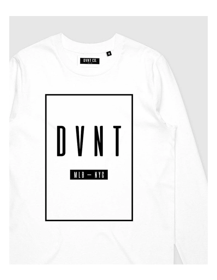 Framed Long Sleeve Youth T-shirt in White image 3