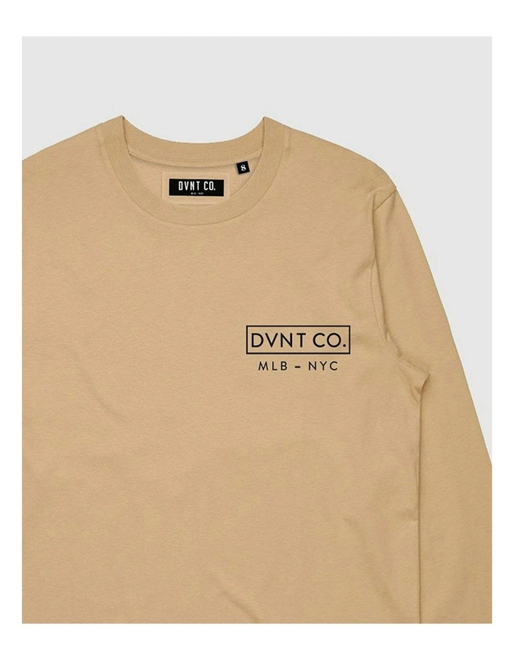 New York City Long Sleeve Youth T-shirt in Camel image 3