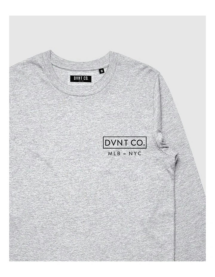 New York City Long Sleeve Youth T-shirt in Grey Marle image 3