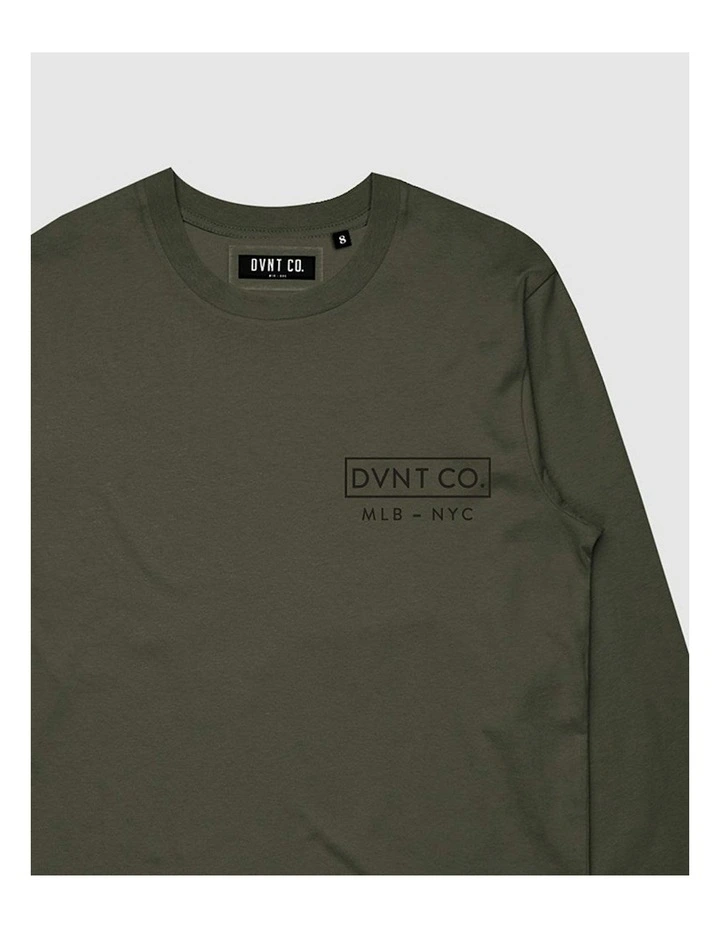 New York City Long Sleeve Youth T-shirt in Olive image 3