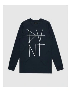 Scratch Long Sleeve Youth T-Shirt in Ink
