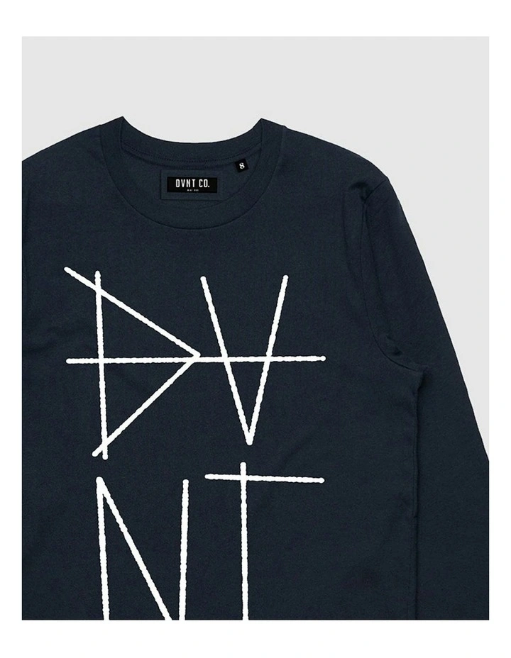Scratch Long Sleeve Youth T-Shirt in Ink image 3