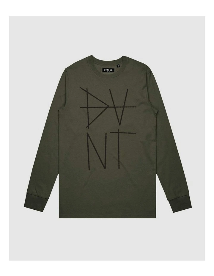 Scratch Long Sleeve Youth T-Shirt in Olive image 1
