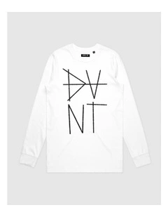 Scratch Long Sleeve Youth T-Shirt in White