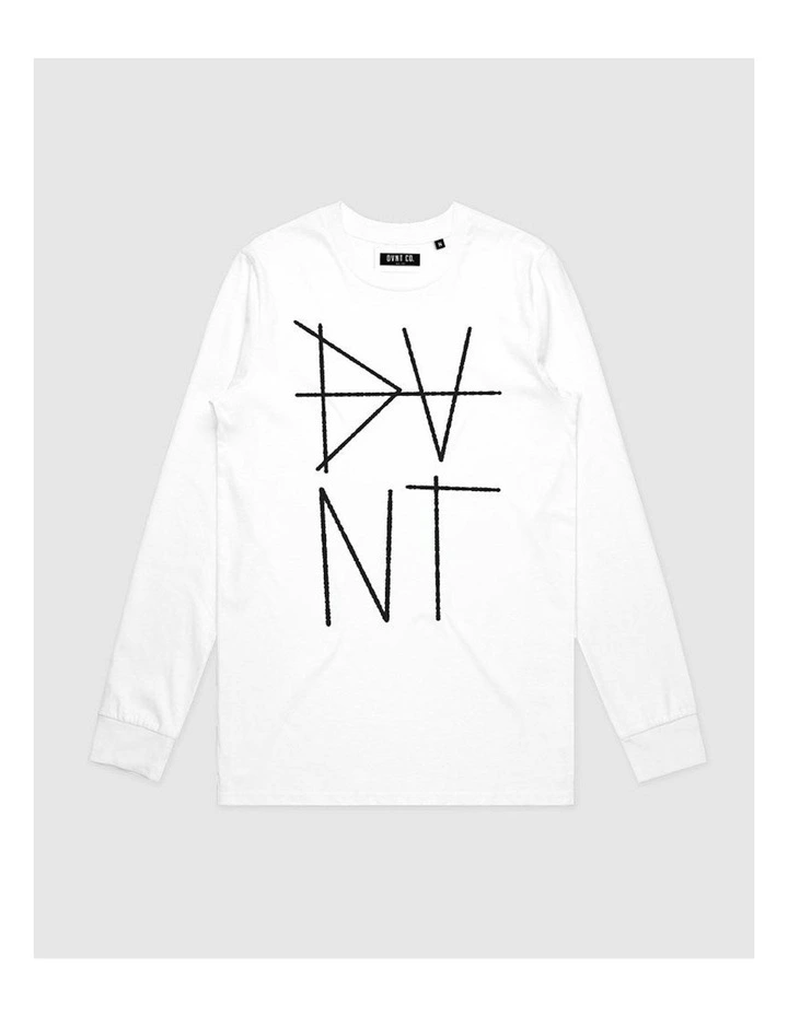 Scratch Long Sleeve Youth T-Shirt in White image 1