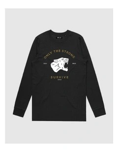 Survive Long Sleeve Youth T-Shirt in Black