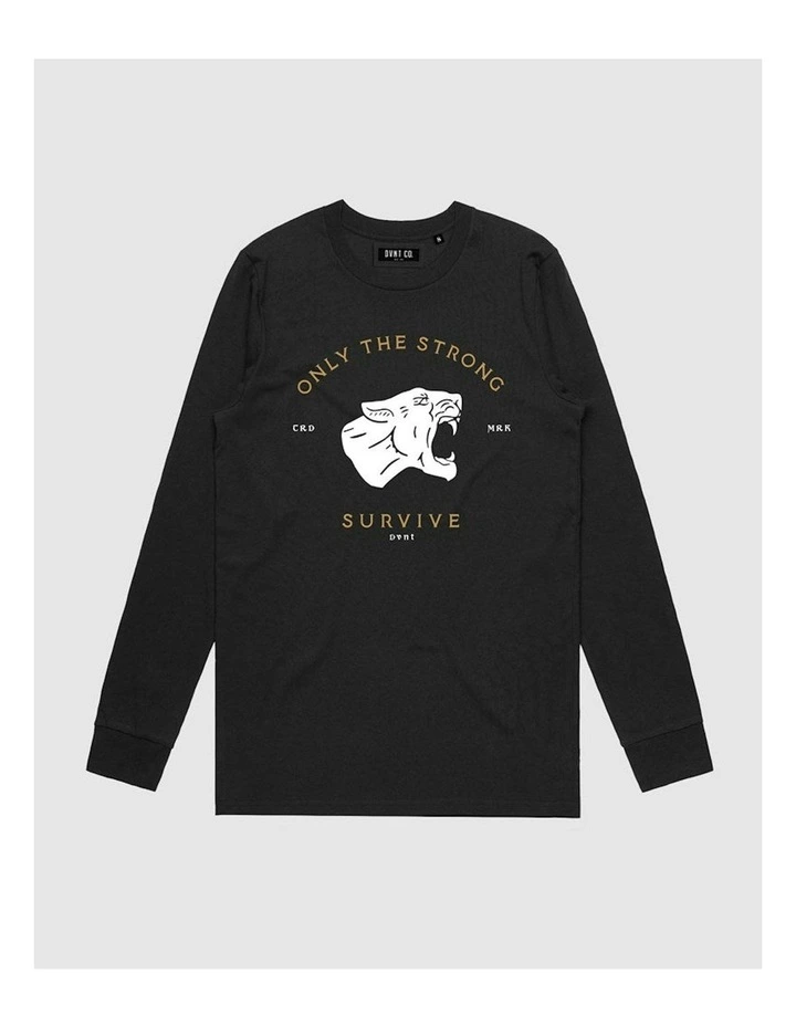 Survive Long Sleeve Youth T-Shirt in Black image 1