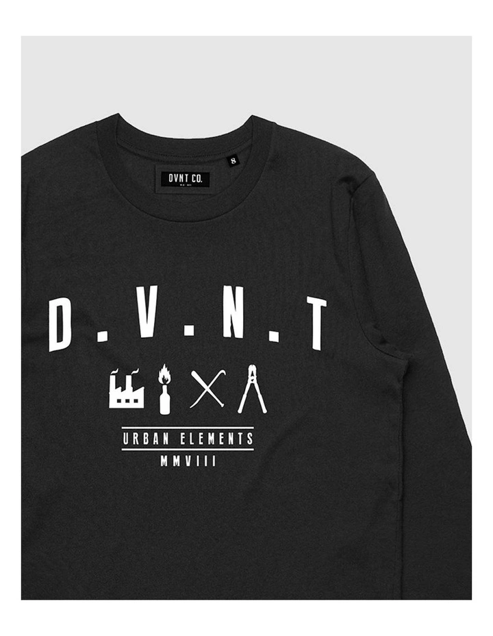 Urban Elements Long Sleeve Youth T-Shirt in Black image 3