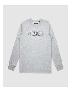 Worldwide Long Sleeve Youth T-Shirt in Grey Marle