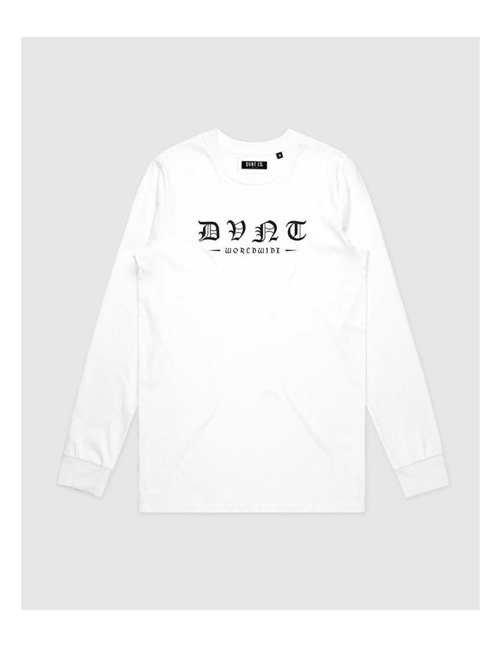 Worldwide Long Sleeve Youth T-Shirt in White image 1