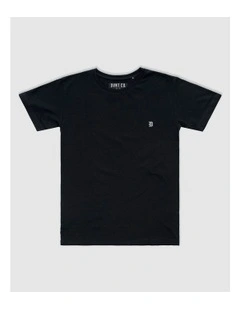 Classic Embroidery Tee in Black