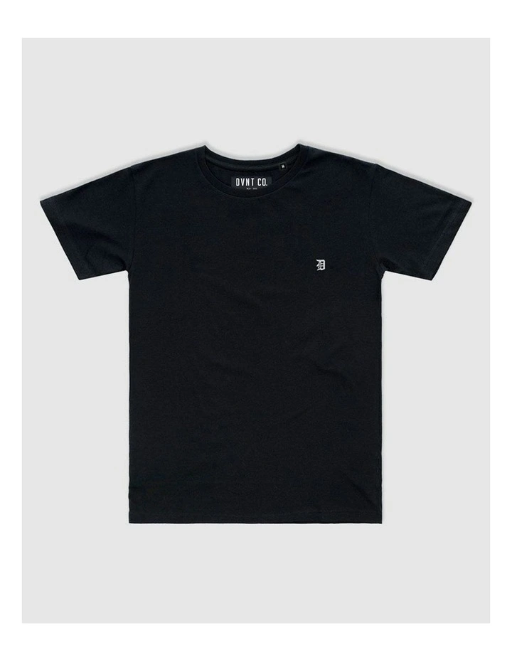 Classic Embroidery Tee in Black image 1