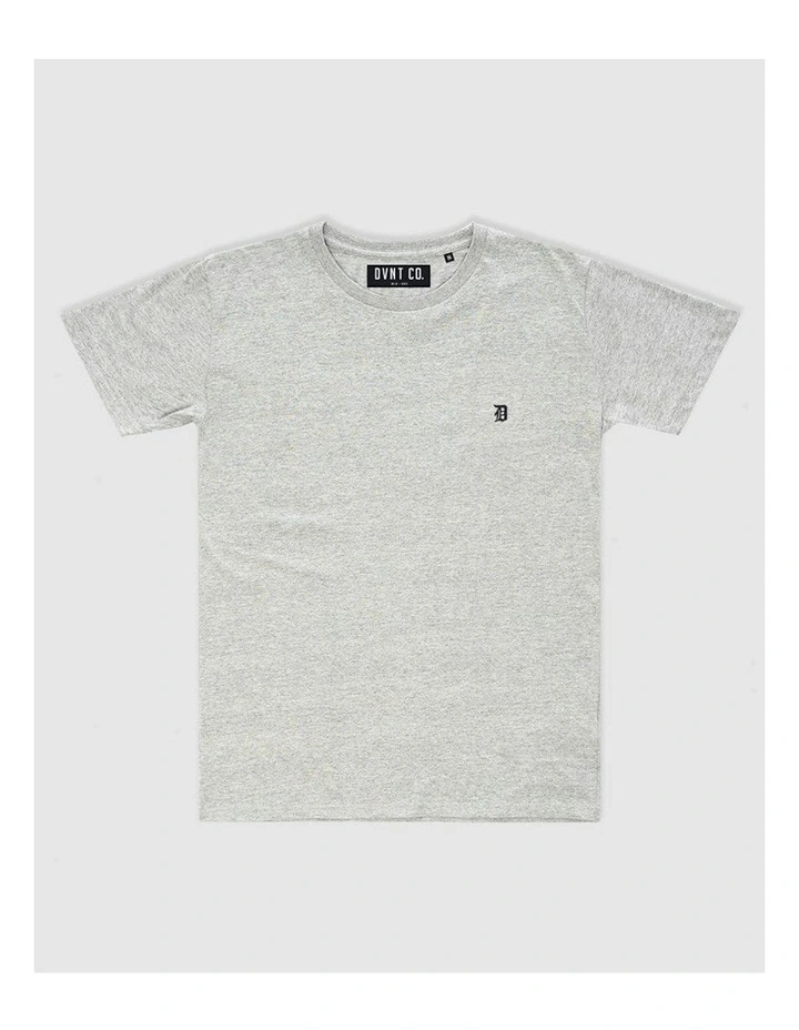 Classic Embroidery Tee in Grey image 1