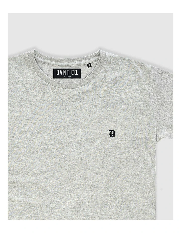 Classic Embroidery Tee in Grey image 3