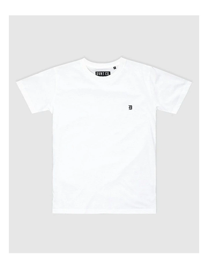 Classic Embroidery Tee in White image 1