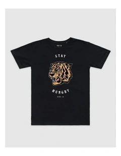 Stay Hungry Tee in Black