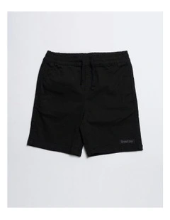 Supply Elastic Waist Stretch Shorts in Black
