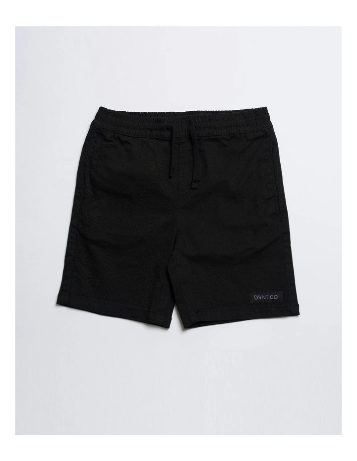 Supply Elastic Waist Stretch Shorts in Black image 1