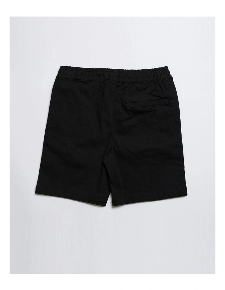 Supply Elastic Waist Stretch Shorts in Black image 2