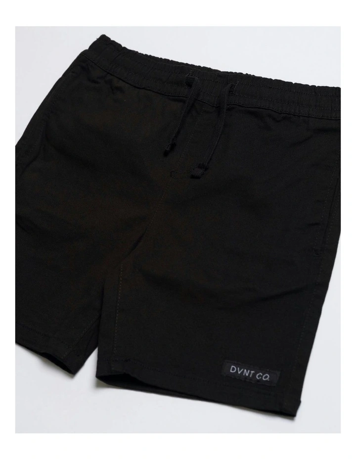 Supply Elastic Waist Stretch Shorts in Black image 3