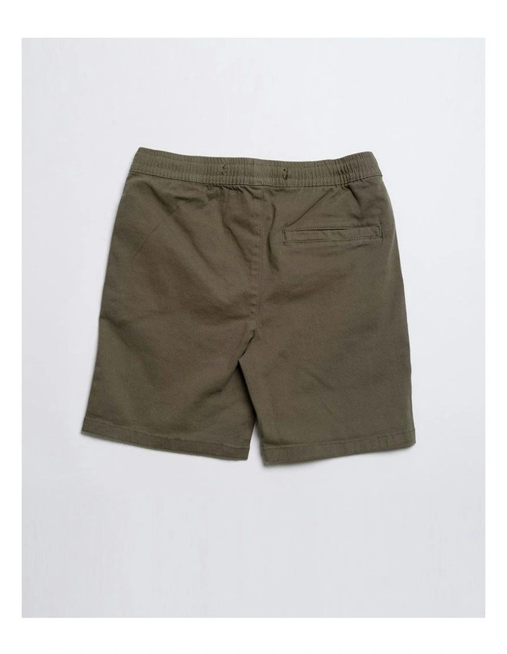 Supply Elastic Waist Stretch Shorts in Beige image 2