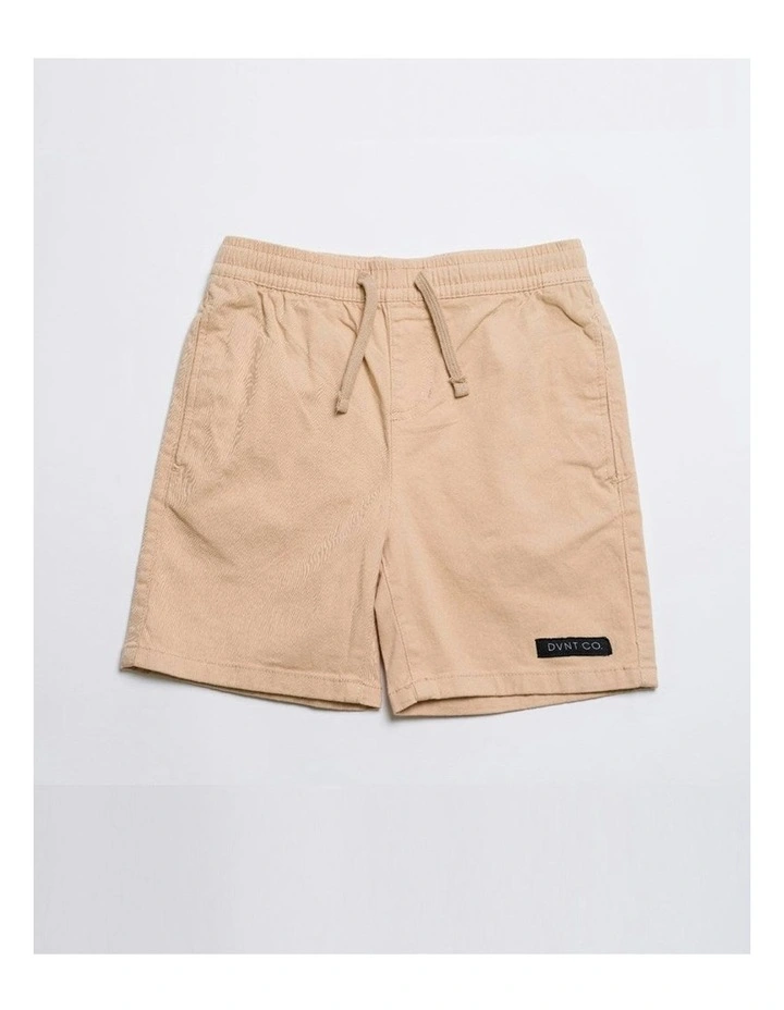 Supply Elastic Waist Stretch Shorts in Beige image 1