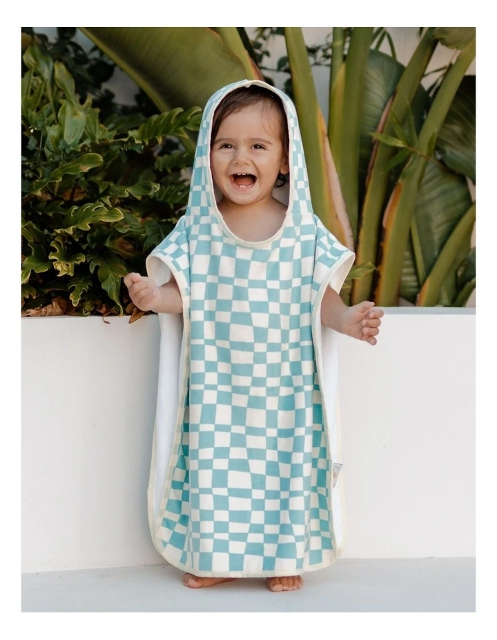 Harper Beach Poncho in Blue image 3