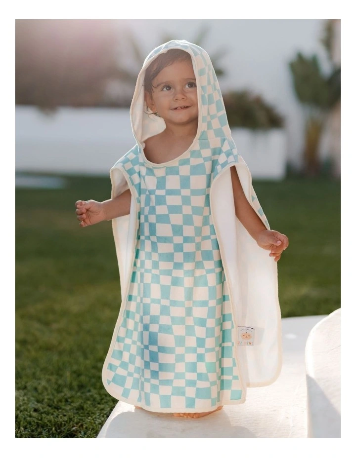 Harper Beach Poncho in Blue image 4