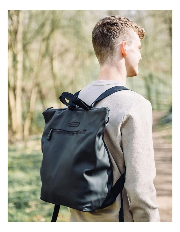 Nappy Bag Backpack in Black image 2