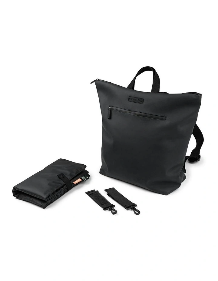 Nappy Bag Backpack in Black image 4