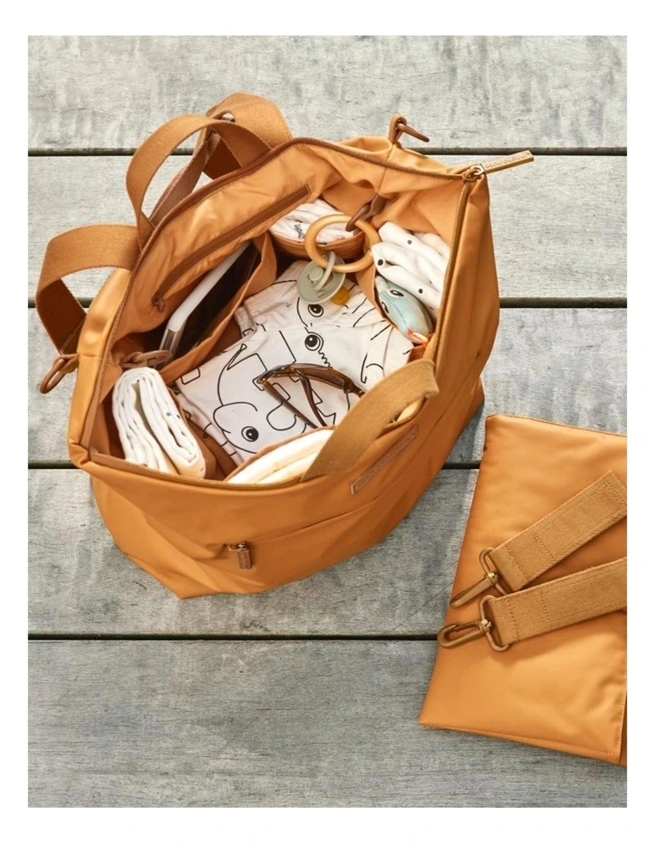 Nappy Bag Backpack in Mustard image 2