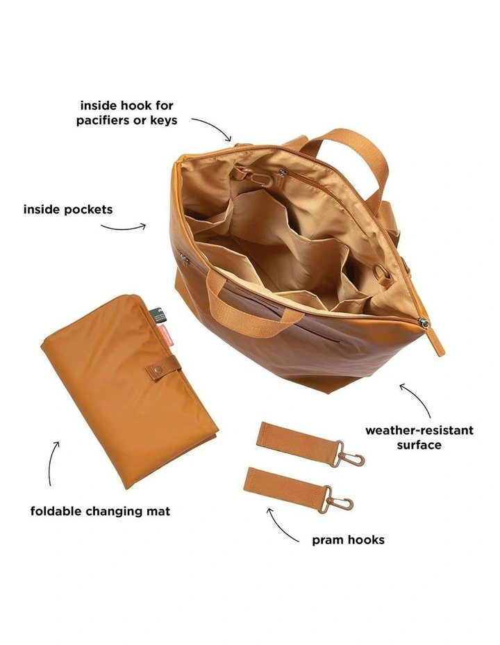 Nappy Bag Backpack in Mustard image 5