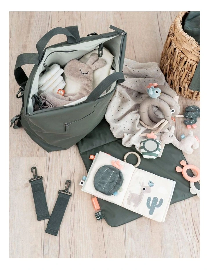 Nappy Bag Backpack in Green image 2