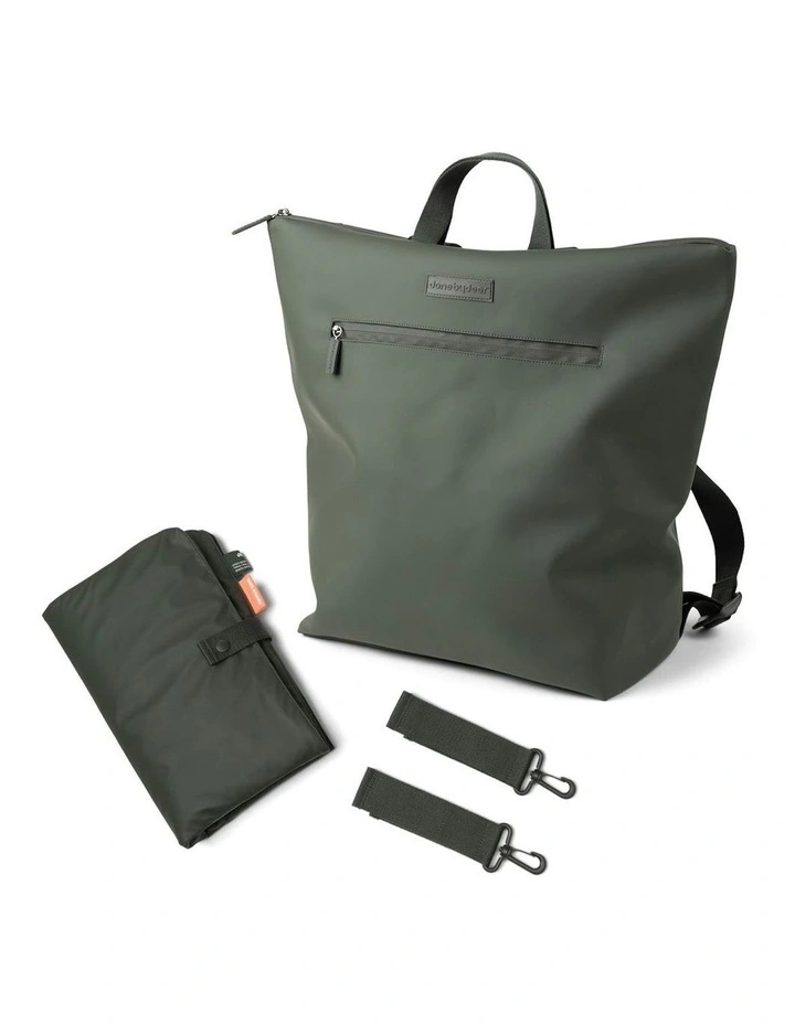 Nappy Bag Backpack in Green image 4